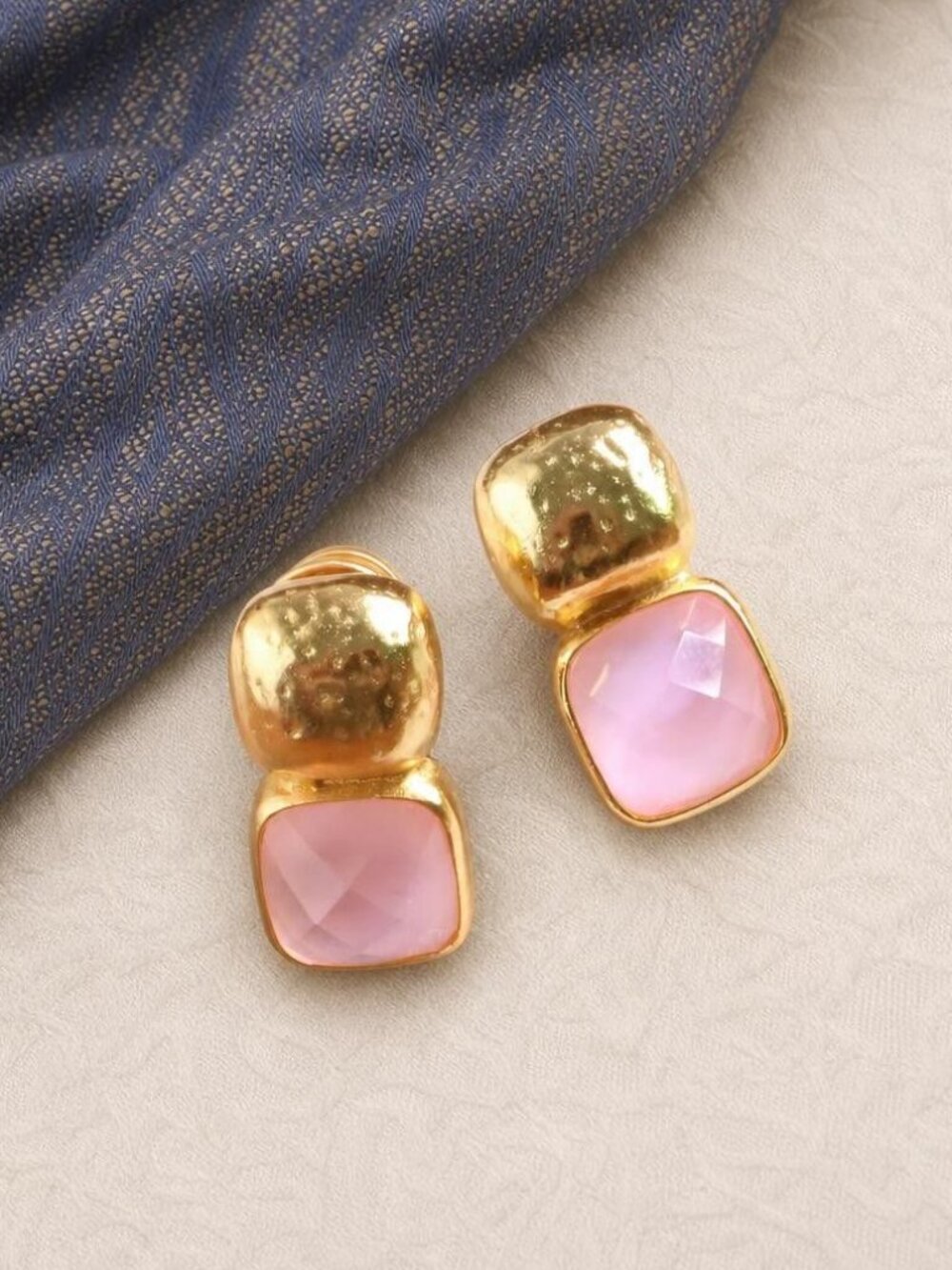 Julie Vos Catalina Iridescent Rose Stud Earrings